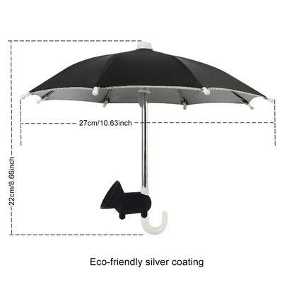 Protection Phone Umbrella for Sun Universal Adjustable Piggy Suction Cup Phone Stand with Sun Shade Cover