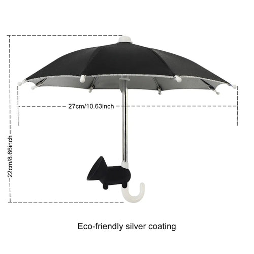 Protection Phone Umbrella for Sun Universal Adjustable Piggy Suction Cup Phone Stand with Sun Shade Cover