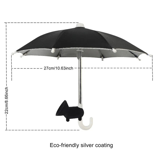 Protection Phone Umbrella for Sun Universal Adjustable Piggy Suction Cup Phone Stand with Sun Shade Cover