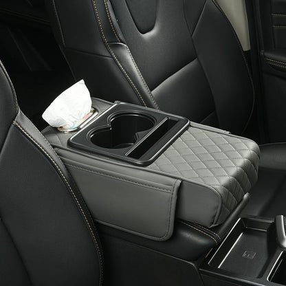 🔥Last Day 49% OFF🚗 Car Console Organizer – PU Leather Armrest, Side Storage, Cup Holder