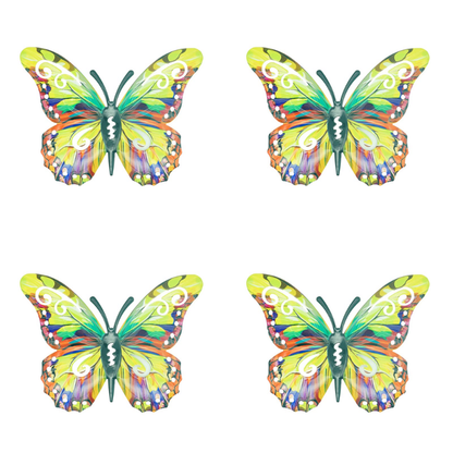 🦋Vibrant Metal Butterfly Wall Art – 4 Color Set