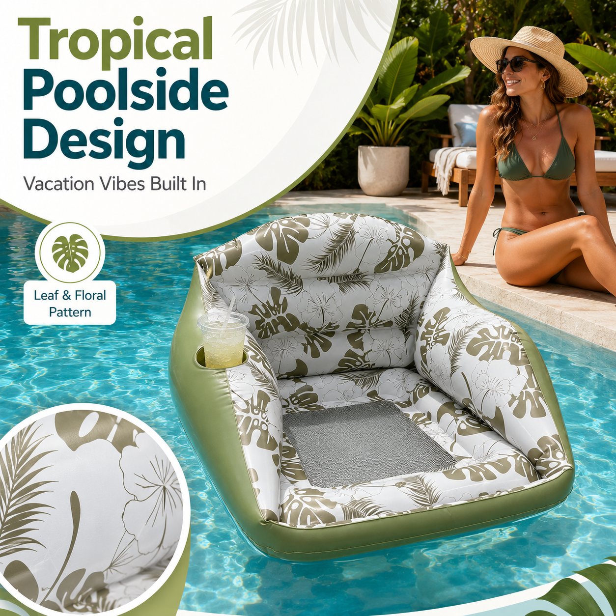 🌊Last day 50% OFF🛋️ 3-in-1 Inflatable Pool Lounge Sofa