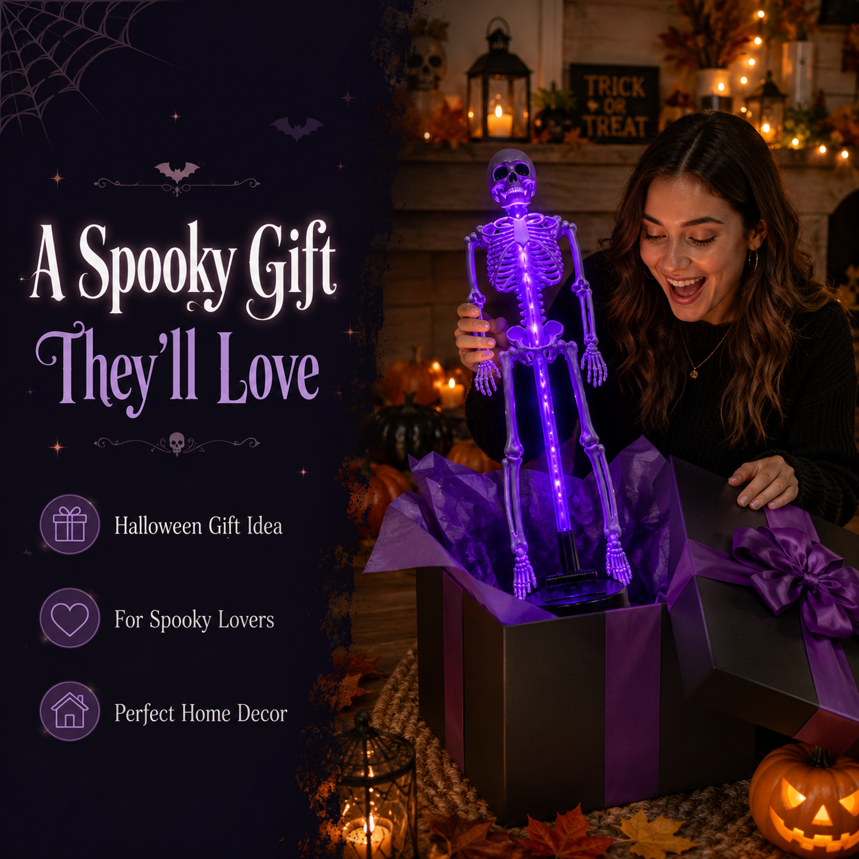 🎃Halloween Early Bird Special 50% OFF 💀Skeleton Solar Light Garden Stake