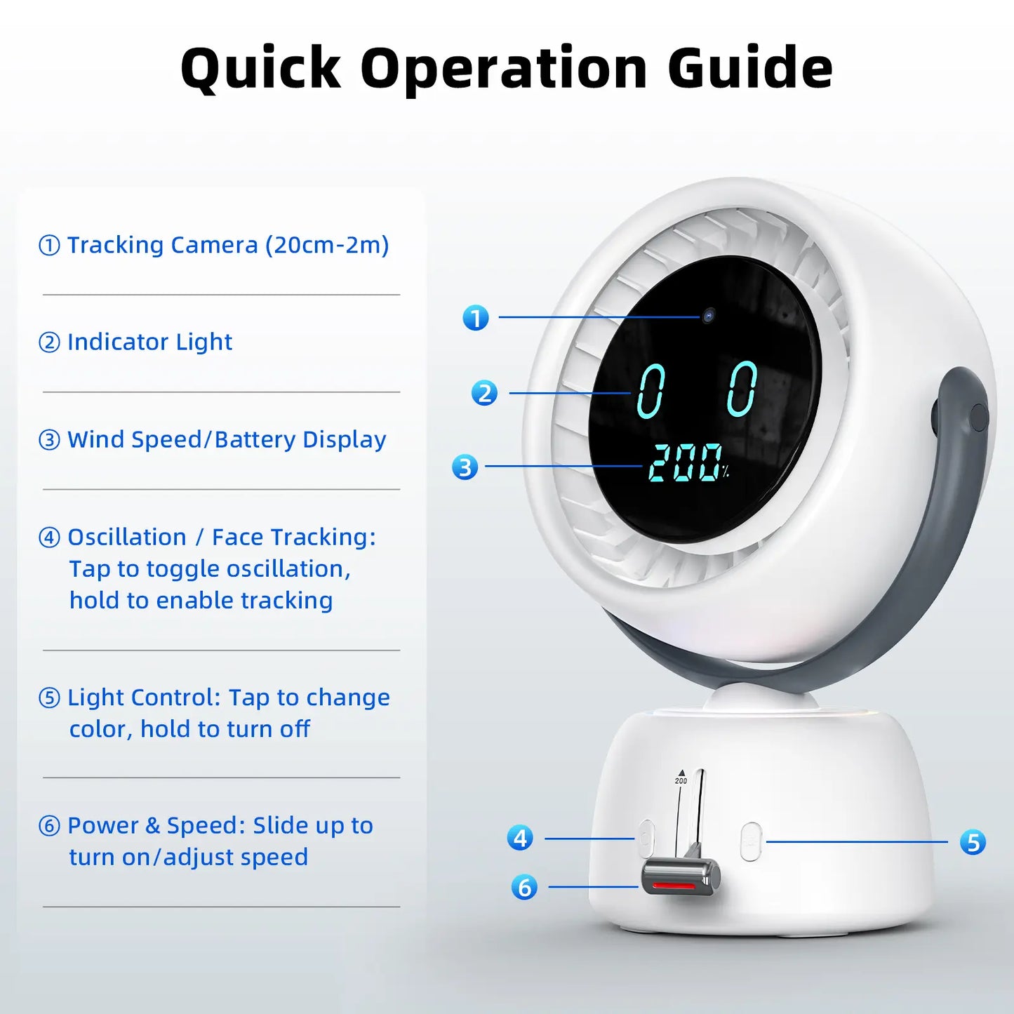 🔥3500+ sold🌀Breeze Follows You Smart Fan with Auto-Tracking & 200 Speeds