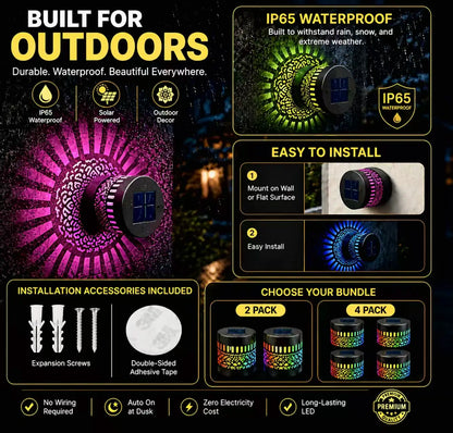 🔥50% OFF🔥-Seven-Color Changing Solar Mandala Projection Wall Light-Buy More Save More
