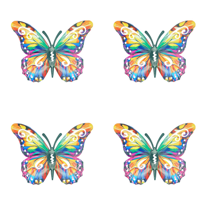🦋Vibrant Metal Butterfly Wall Art – 4 Color Set