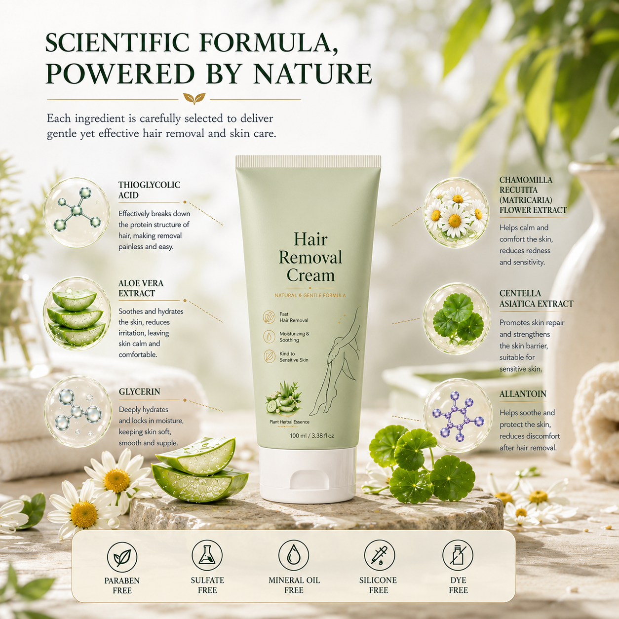 🔥8000+ repeat purchases💯Painless Depilatory Cream – No Razor Bumps, No Harsh Odor