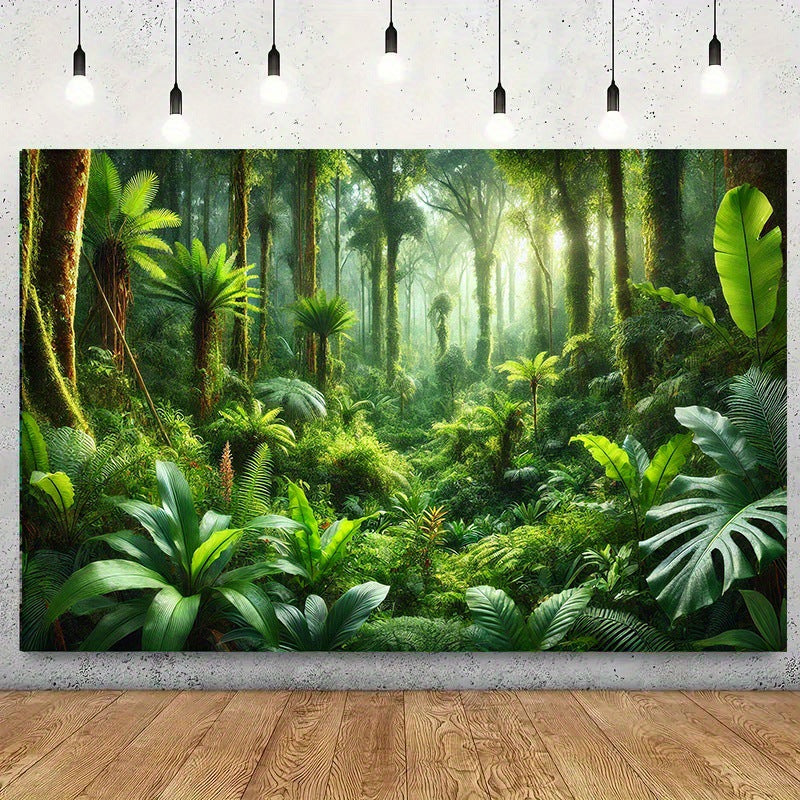 Dreamy Forest Background Banner - Outdoor Birthday Party Scene Decoration