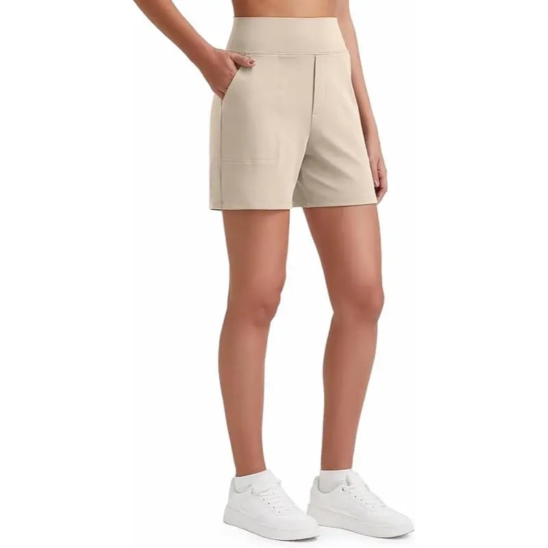 48%OFF🔥Women's High-Waisted Athletic Bermuda Shorts with Pockets – Running, Yoga, Summer Casual Activewear