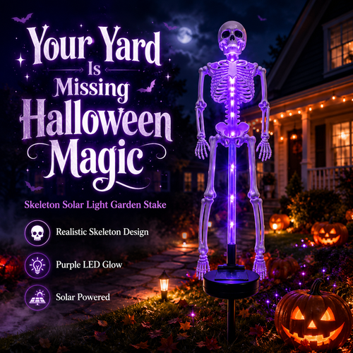 🎃Halloween Early Bird Special 50% OFF 💀Skeleton Solar Light Garden Stake