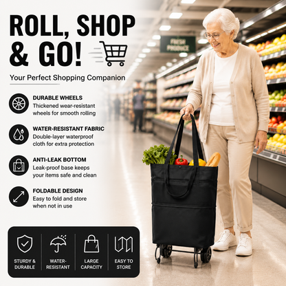 🔥LAST DAY-50% OFF🔥 2 in 1 Foldable Shopping Cart🎁
