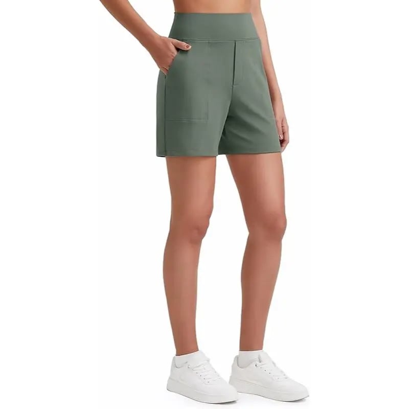 48%OFF🔥Women's High-Waisted Athletic Bermuda Shorts with Pockets – Running, Yoga, Summer Casual Activewear
