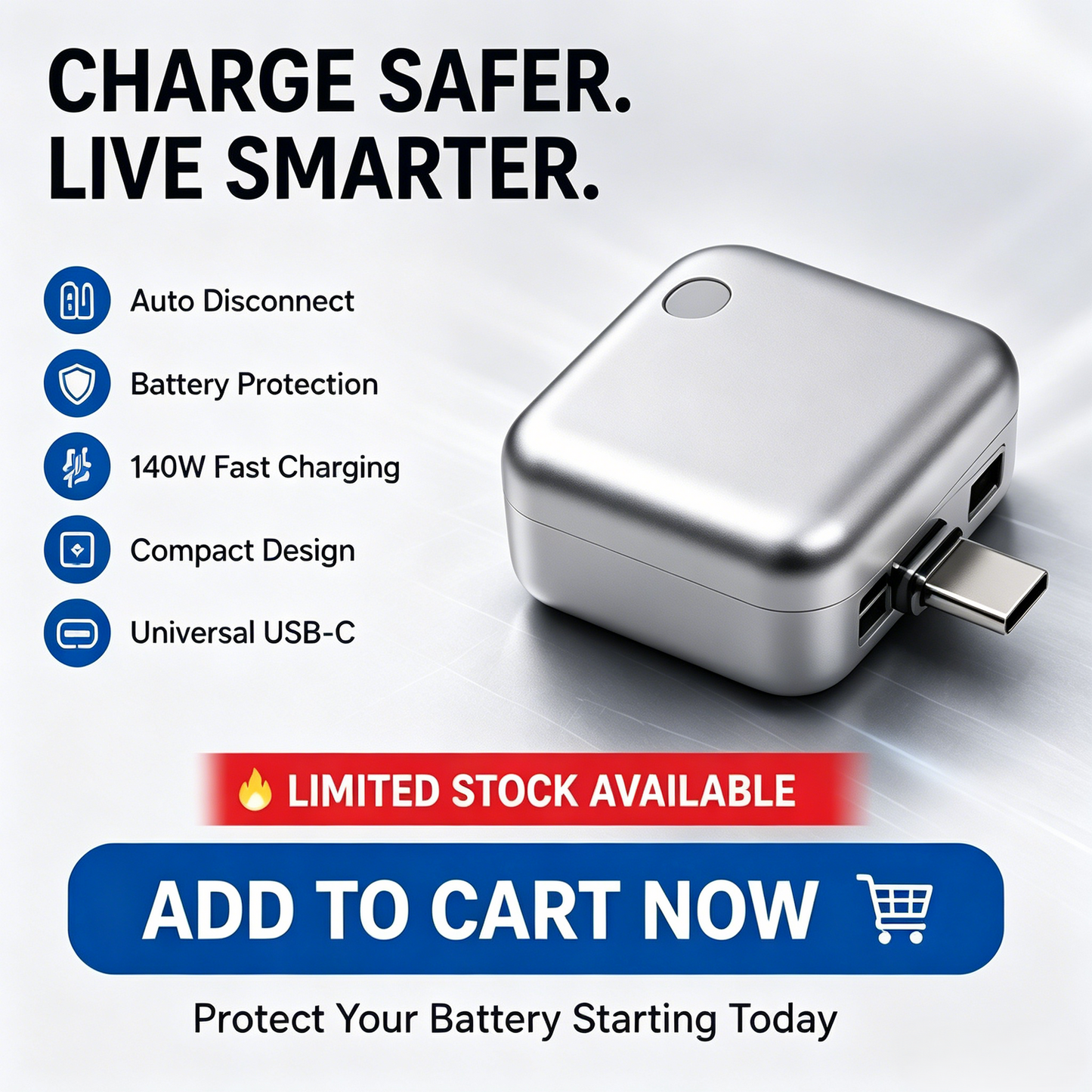 ⚡Smart AI Auto Disconnect Charger