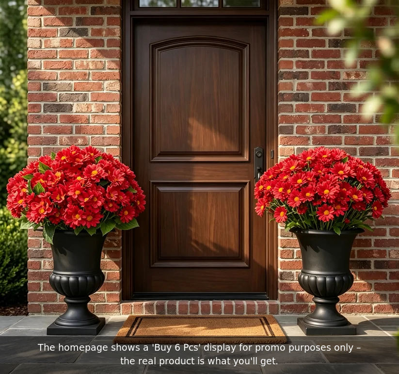 💥Last Day 70% OFF🌼- Artificial Outdoor Sunset Mums Flowers - UV resistant, Waterproof, Windproof