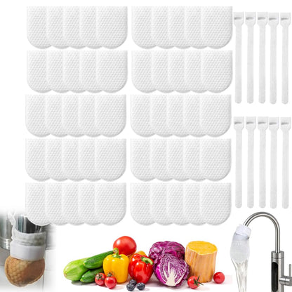 100pcs Faucet Filter Bag, Faucet Water Filter Bag, Faucet Filter Cotton Bag for Kitchen Sink