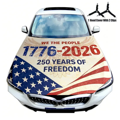 🔥Holiday sales 50% OFF🎁USA Car Flag Hood Cover 4x5ft - Patriotic Decoration