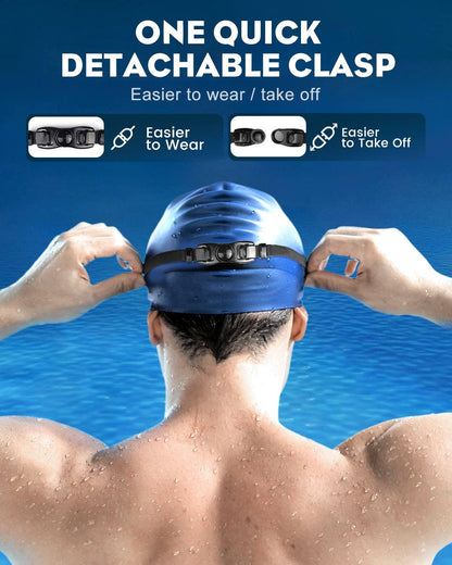 🔥Goggles Swimming Adult Swim-Goggles: Wide View with UV400 Protection Anti Fog No Leak for Men and Women