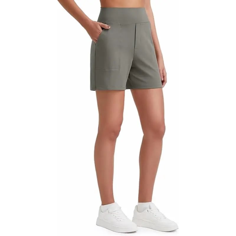 48%OFF🔥Women's High-Waisted Athletic Bermuda Shorts with Pockets – Running, Yoga, Summer Casual Activewear