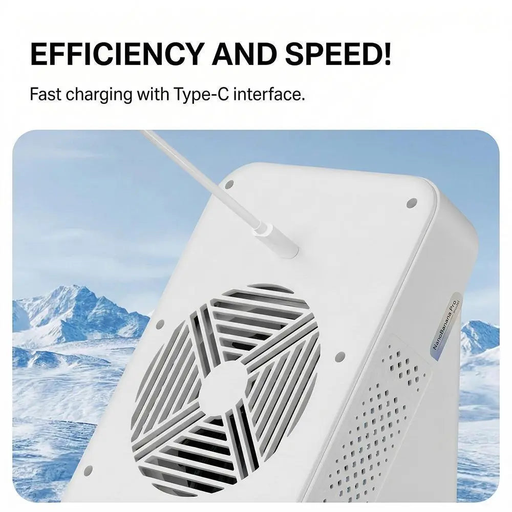 Portable Air Conditioner 3-in-1 Fan with 2 Mist Speeds – Personal Evaporative Cooler for Bedroom, Office & Camping, 1800mAh Battery & 500ml Tank Air Cooler Fan