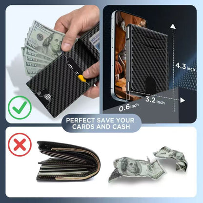 2026 Hot Sale🔥Wallet for Men - Pop Up Case, Cash Slot, and Credit Card Slot - Aluminum Wallet with RFID Blocking
