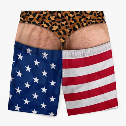 🔥Limited-Time 50%OFF Funny Patriotic Wide Load Swim Trunks for Men