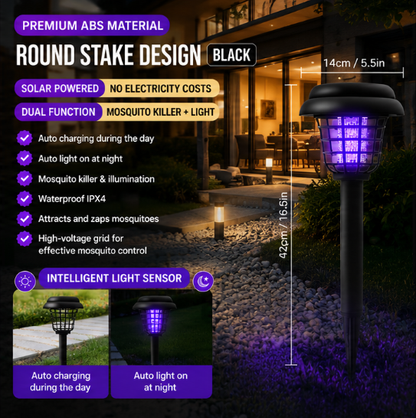 Last Day 49％OFF🌙 Solar Mosquito Zapper Light 2-in-1 UV Bug Killer & Outdoor Garden Lamp