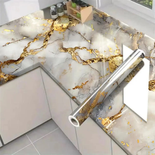 Best Sellers Gold Marble Pattern Self-Adhesive Wallpaper Roll