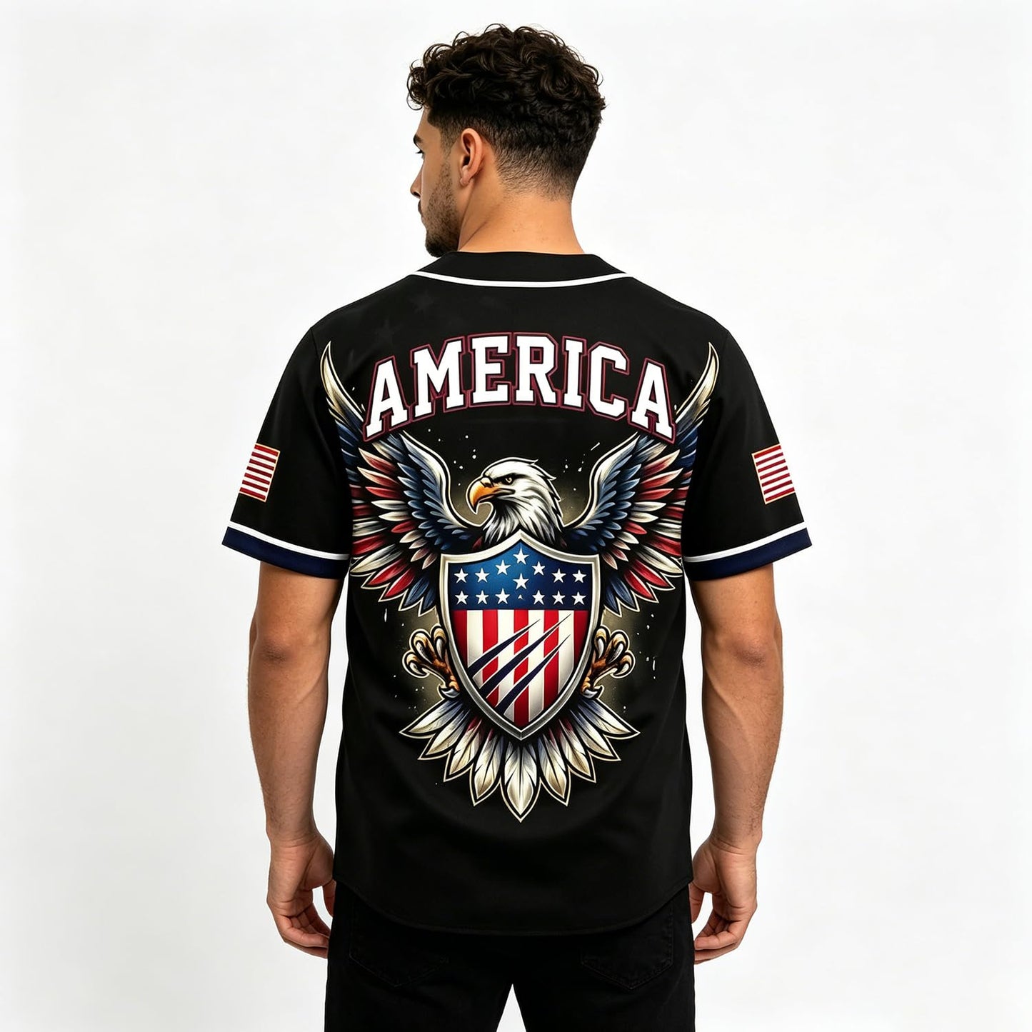 🔥USA 250 Years Baseball Jersey, Patriotic Button Up Shirt🎁