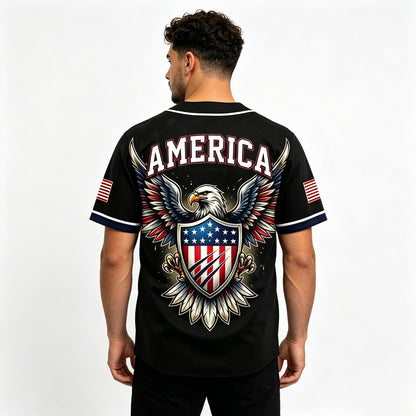 🔥USA 250 Years Baseball Jersey, Patriotic Button Up Shirt🎁