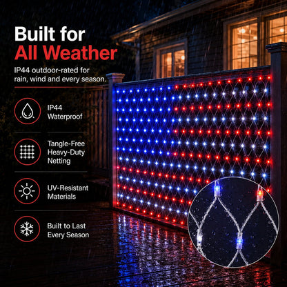🔥250th Anniversary Limited Edition Sale✨LED American Flag Net