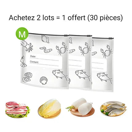 Reusable and Resealable Aluminum Storage Bag 🥢🌍 – Perfect for Storing and Protecting Your Food! 🌿