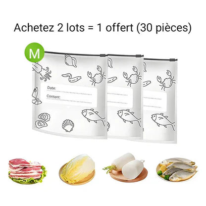 Reusable and Resealable Aluminum Storage Bag 🥢🌍 – Perfect for Storing and Protecting Your Food! 🌿
