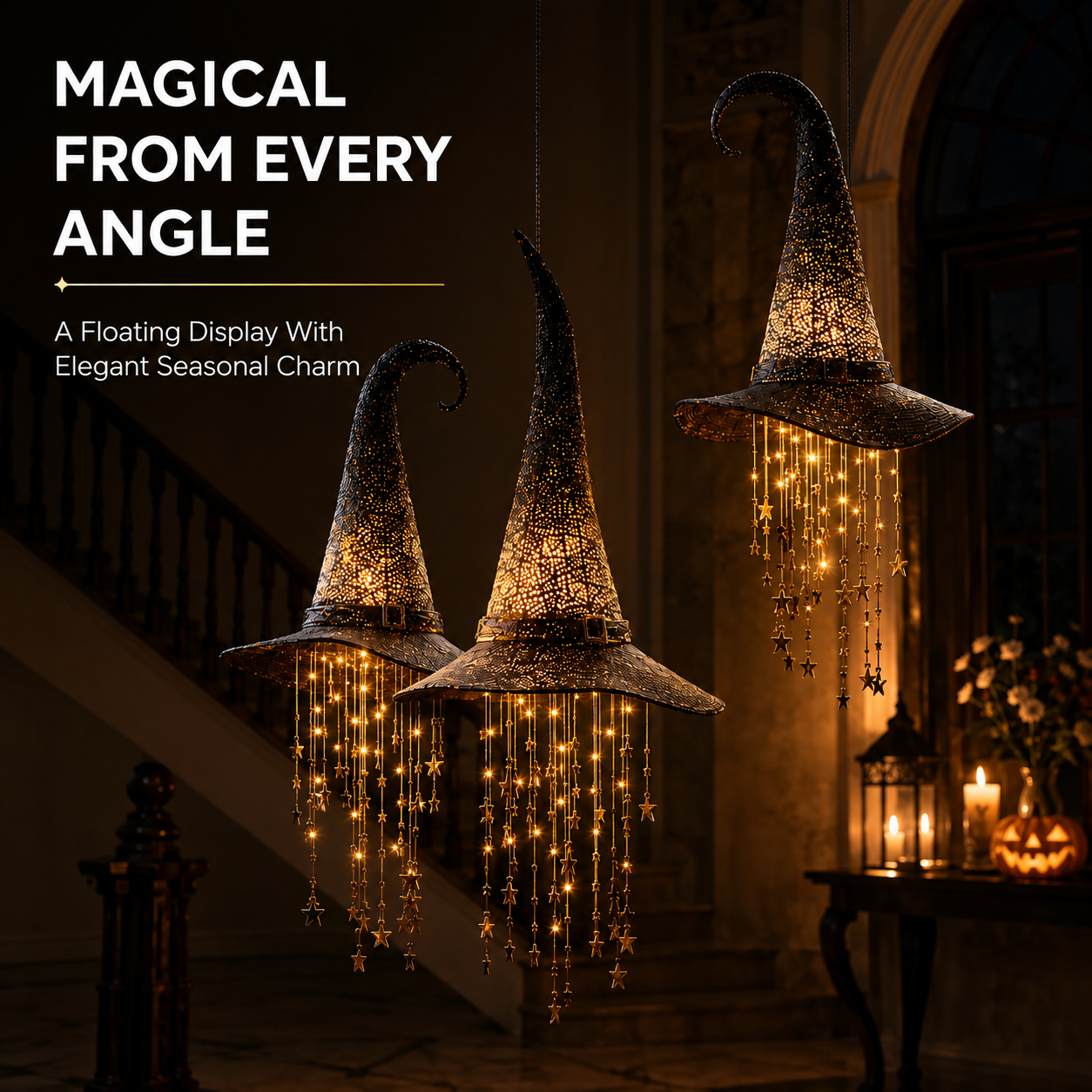 🧙✨Lighted Witch Hat Hanging Chime