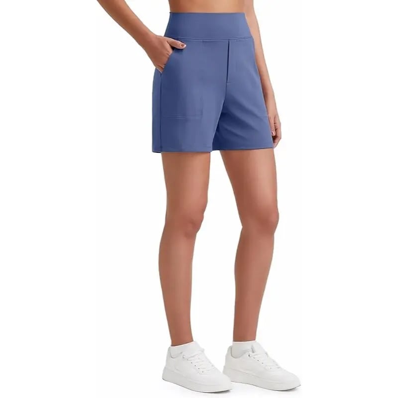 48%OFF🔥Women's High-Waisted Athletic Bermuda Shorts with Pockets – Running, Yoga, Summer Casual Activewear