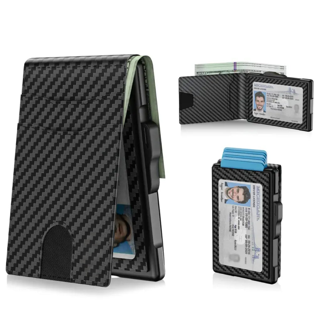 2026 Hot Sale🔥Wallet for Men - Pop Up Case, Cash Slot, and Credit Card Slot - Aluminum Wallet with RFID Blocking