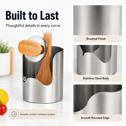 ✨ 304 Stainless Steel Lid Organizer – Keep Counters Clean & Tidy 🍳