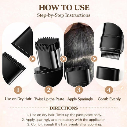 Hair dye comb, One-time use, Non-fading, Natural and long-lasting, Covers gray hair without damaging hair