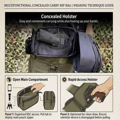 🎁Last Day 49% OFF🔥Multifunctional Concealed Carry Hip Bag with Rapid-Access Holster
