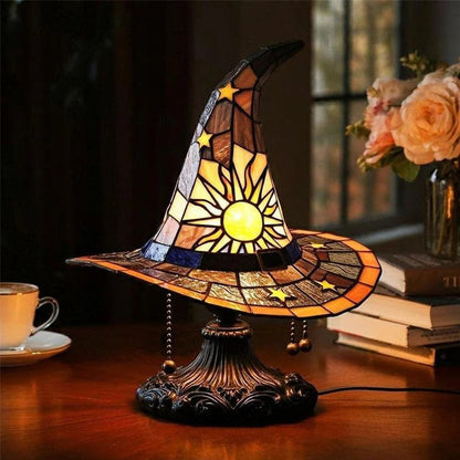 🔥Exclusive Limited Item 👍🔥50%OFF♠️Witch Hat Night Light & Stained Glass Witch Hat Lamp🎁