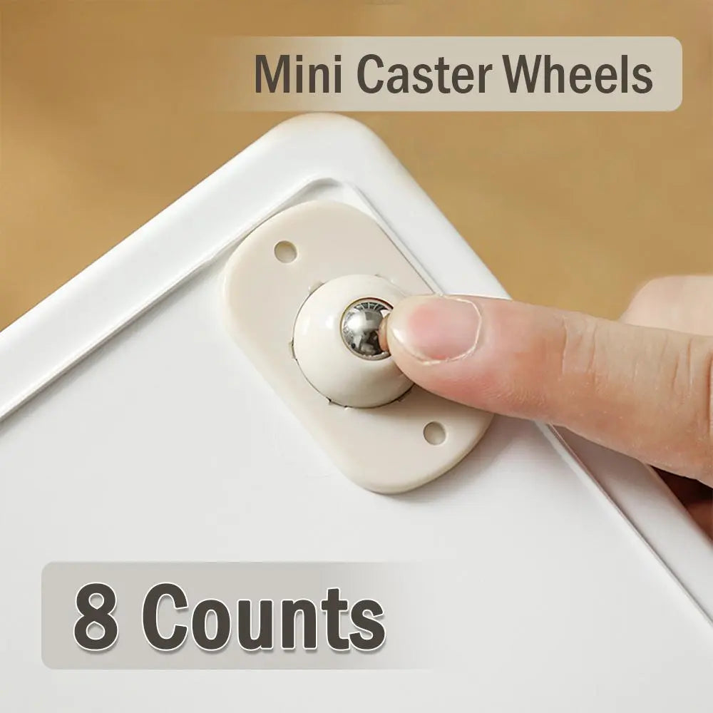 🎁Hot Sales 50% OFF-8 Counts Self Adhesive Mini Caster Wheels，360 Degree Rotation,durable,Strong Load Low Noise Self Caster Wheels