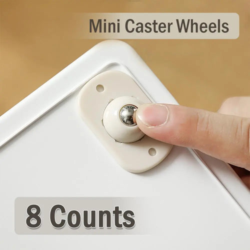 🎁Hot Sales 50% OFF-8 Counts Self Adhesive Mini Caster Wheels，360 Degree Rotation,durable,Strong Load Low Noise Self Caster Wheels