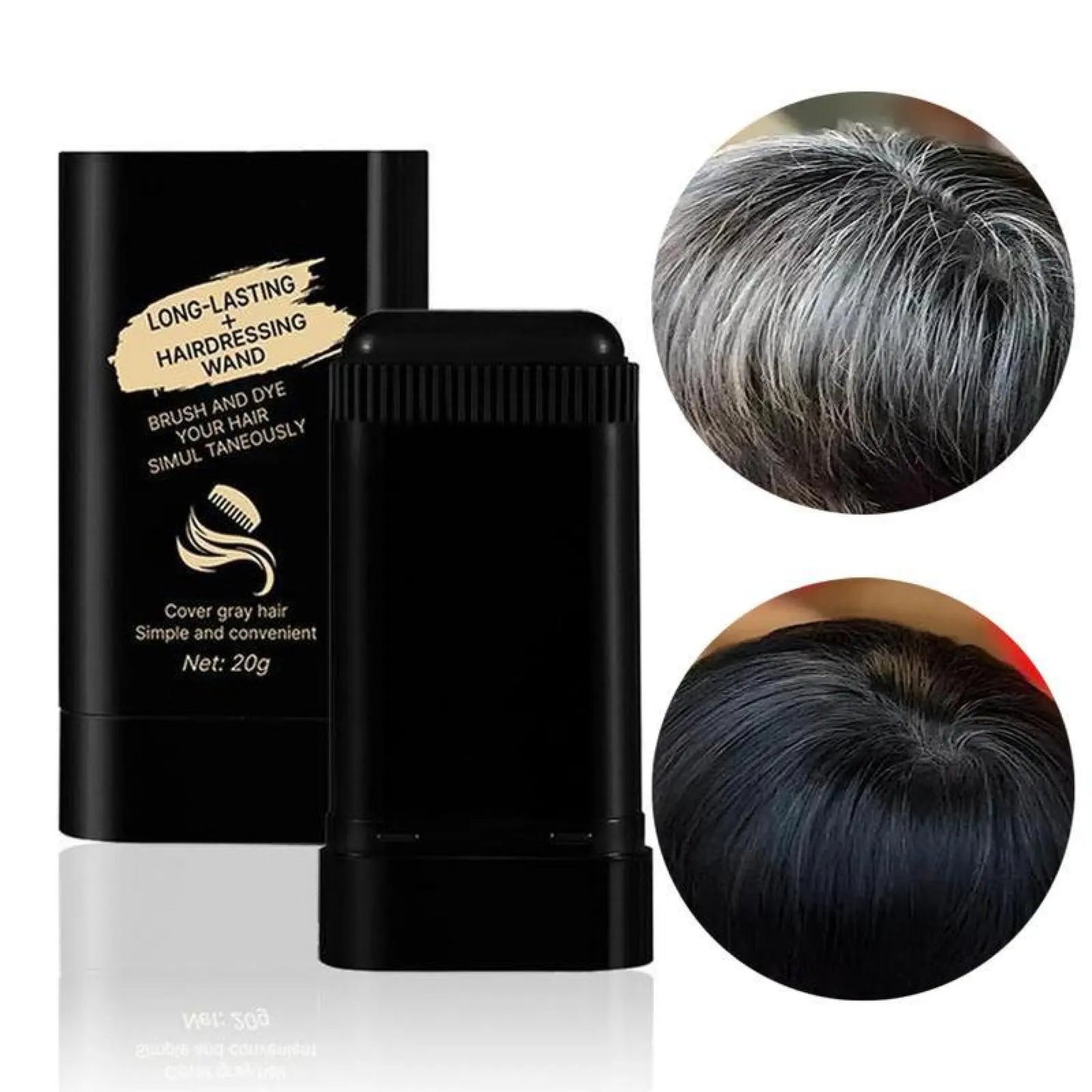 Hair dye comb, One-time use, Non-fading, Natural and long-lasting, Covers gray hair without damaging hair