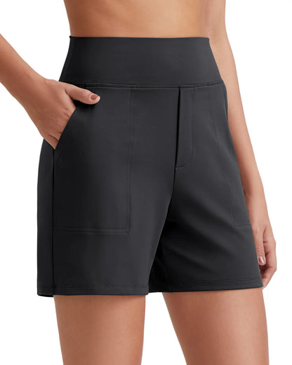 48%OFF🔥Women's High-Waisted Athletic Bermuda Shorts with Pockets – Running, Yoga, Summer Casual Activewear