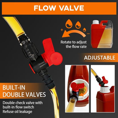 Multifunction Liquid Sucker Pump High Flow Manual Fuel Pump 9.8 Ft Hose