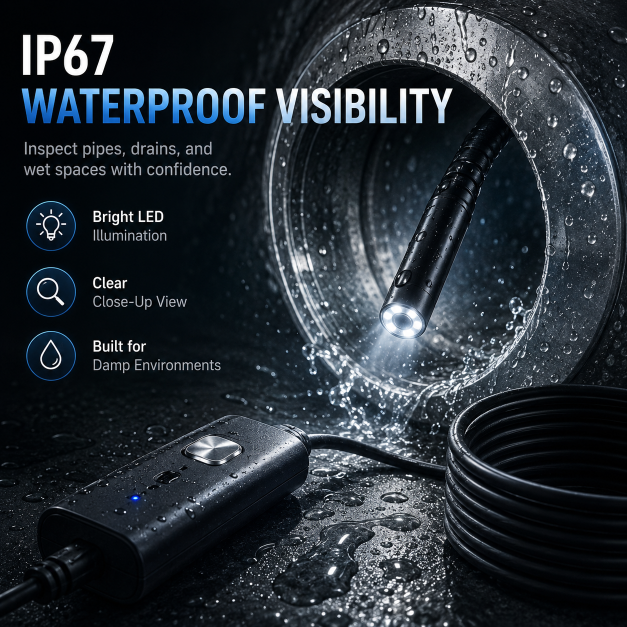 Limited -Time 50% OFF HD Endoscope Inspection Camera | 2M 5M 10M Waterproof Probe