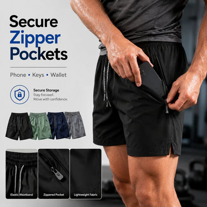 ❄️ Ice Silk Quick-Dry Athletic Gym Shorts – Unrestricted Breathable Comfort