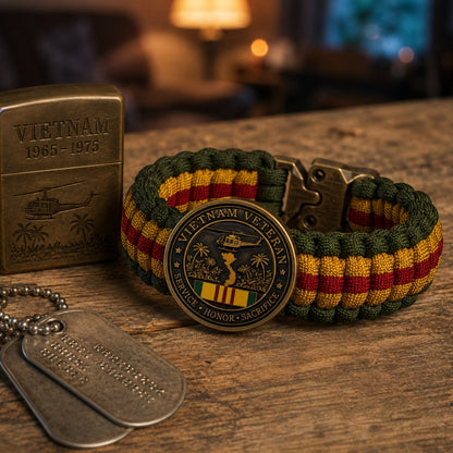 🏆Last Day Promo: 49% OFF 🎖️Survival Paracord Bracelet Honoring Vietnam Veterans