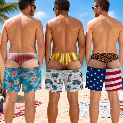 🔥Limited-Time 50%OFF Funny Patriotic Wide Load Swim Trunks for Men
