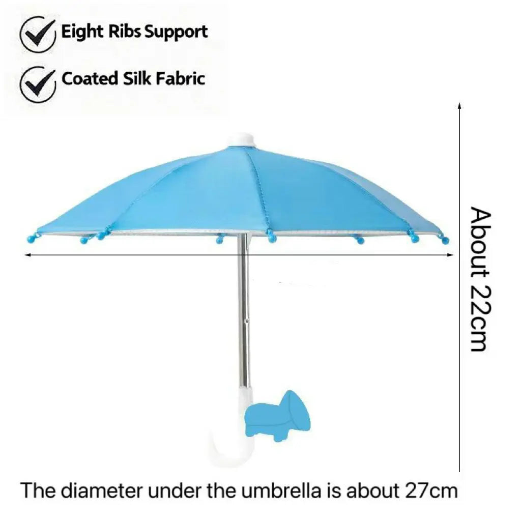 Protection Phone Umbrella for Sun Universal Adjustable Piggy Suction Cup Phone Stand with Sun Shade Cover