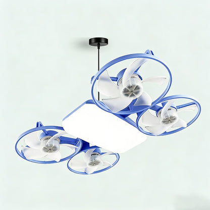 44%OFF💡LED Ceiling Fan Light with Remote – Drone Design, 20W, 3 Lighting Modes, E27